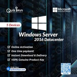 Microsoft Windows Server 2016 Datacenter Product Key – 5 PC