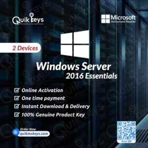 Microsoft Windows Server 2016 Essentials Product Key – 2 Device