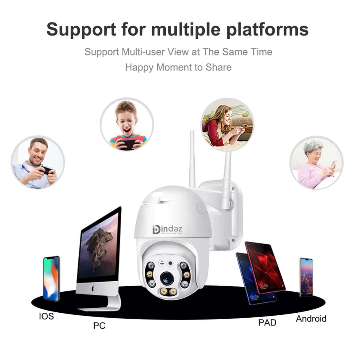 2MP Outdoor Dual Antenna V380 Pro - IP66 Waterproof WIFI Smart Camera Dindaz