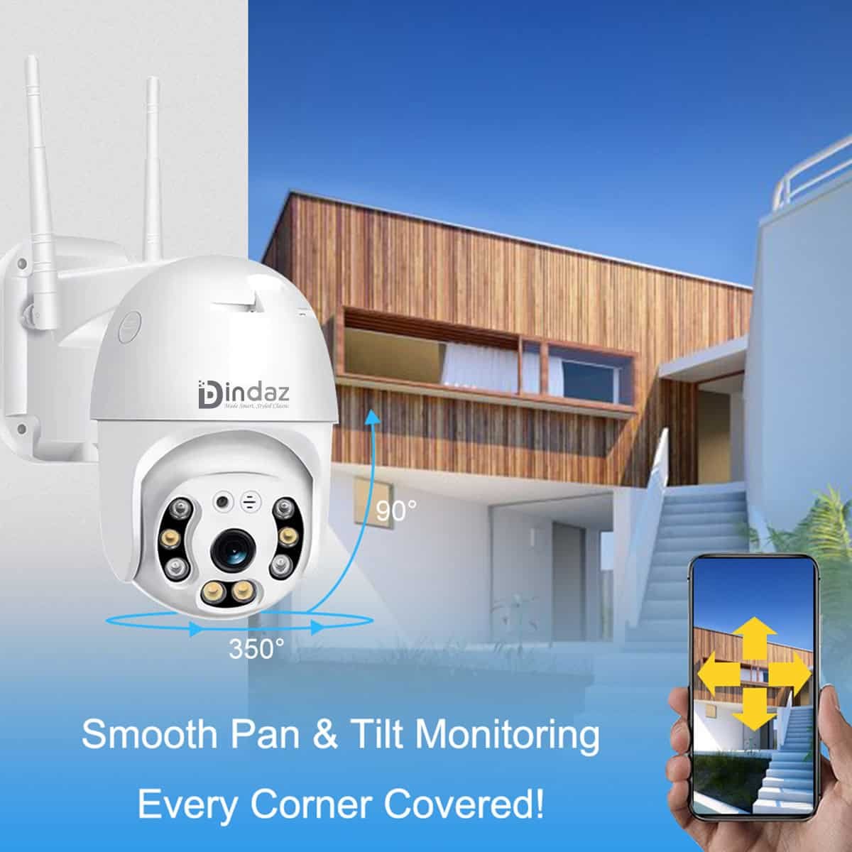 2MP Outdoor Dual Antenna V380 Pro - IP66 Waterproof WIFI Smart Camera Dindaz