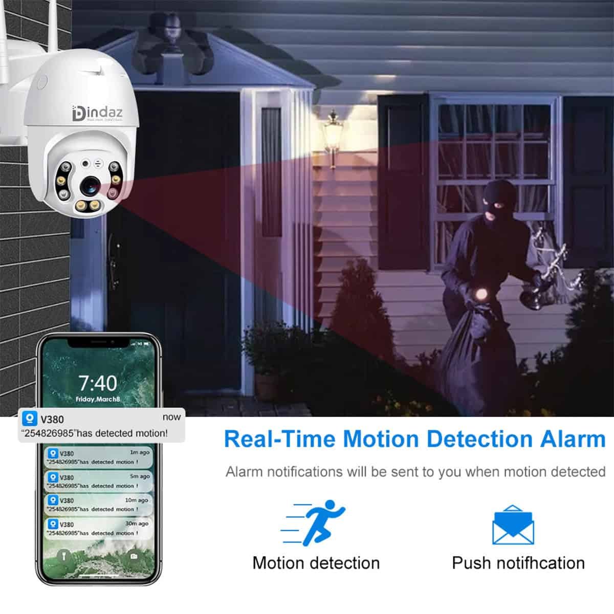 2MP Outdoor Dual Antenna V380 Pro Real Time Motion Detection Dindaz