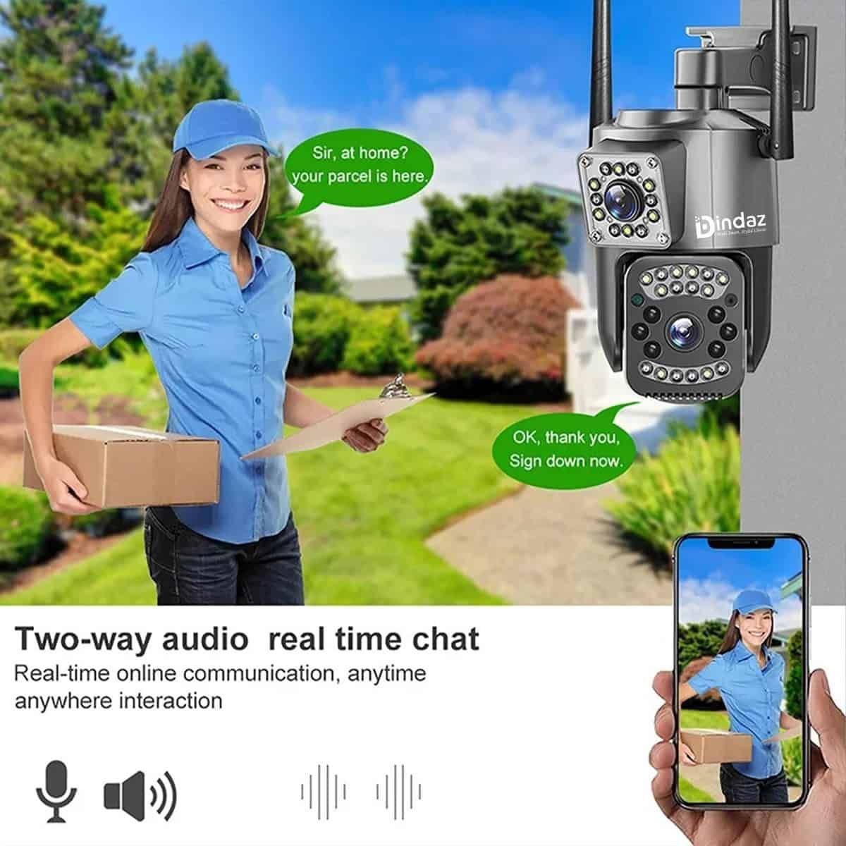 4G SIM Card Security Camera 4MP IP66 Waterproof V380 Pro Camera 2