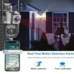 4MP (2MP+2MP) IP66 Waterproof V380 Camera Smart WIFI Camera - Image 3