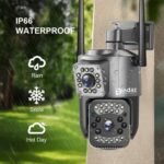 4G SIM Card Security Camera 4MP (2MP+2MP) IP66 Waterproof V380 Pro Camera - Image 2