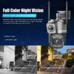 4G SIM Card Security Camera 4MP (2MP+2MP) IP66 Waterproof V380 Pro Camera - Image 5