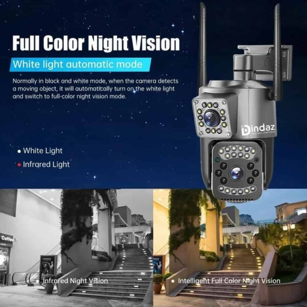 4G SIM Card Security Camera 4MP (2MP+2MP) IP66 Waterproof V380 Pro Camera - Image 5