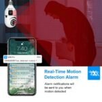 Dual Lens V380 Pro Wireless (2MP+2MP) 4MP PTZ Bulb IP Camera - Image 8