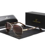 KINGSEVEN Polarized UV400 Sun Glasses (Gold Gradient Brown)
