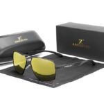 KINGSEVEN Polarized UV400 Square Mirror Coating Sun Glasses (Night Vision)