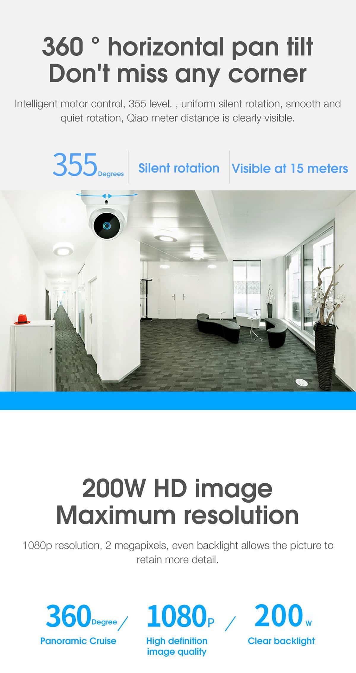 V380 Pro Dome 3MP PTZ WiFi Camera – Smart 360° Surveillance in BD 03