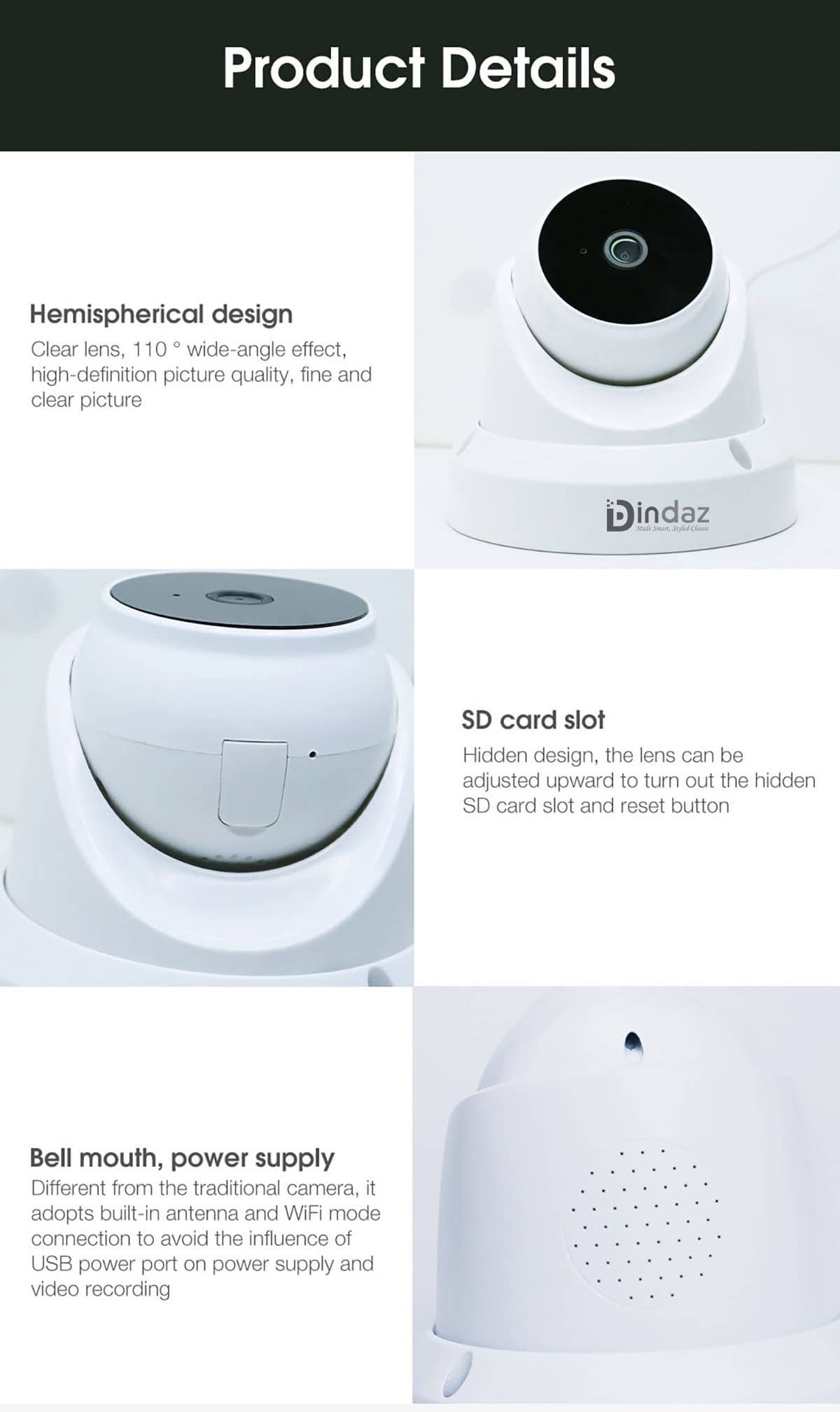 V380 Pro Dome 3MP PTZ WiFi Camera – Smart 360° Surveillance in BD 04