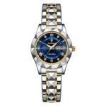POEDAGAR 306 Ultra-thin Luxury Ladies Watches – Gold Blue