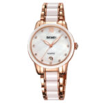 WOMEN QUARTZ WATCH CERAMIC ALLOY LUXURY FASHION WATERPROOF WATCH